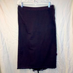 Tripp NYC red pinstripe wiggle skirt